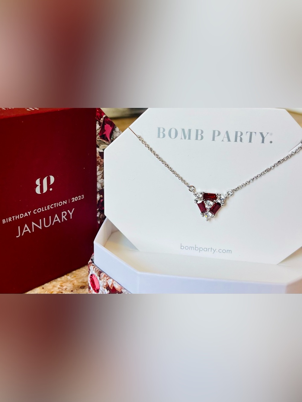 Bomb Party Retro January 2023 Birthday It Points to You Necklace HTF